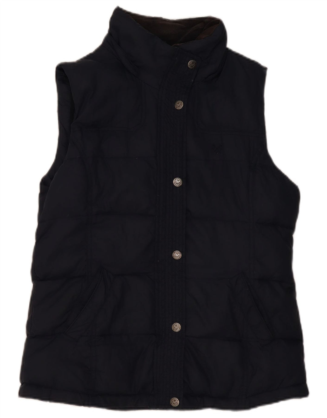 Crew Clothing Kvinders Polstret Vest UK 12 Medium Navy Blå Polyester