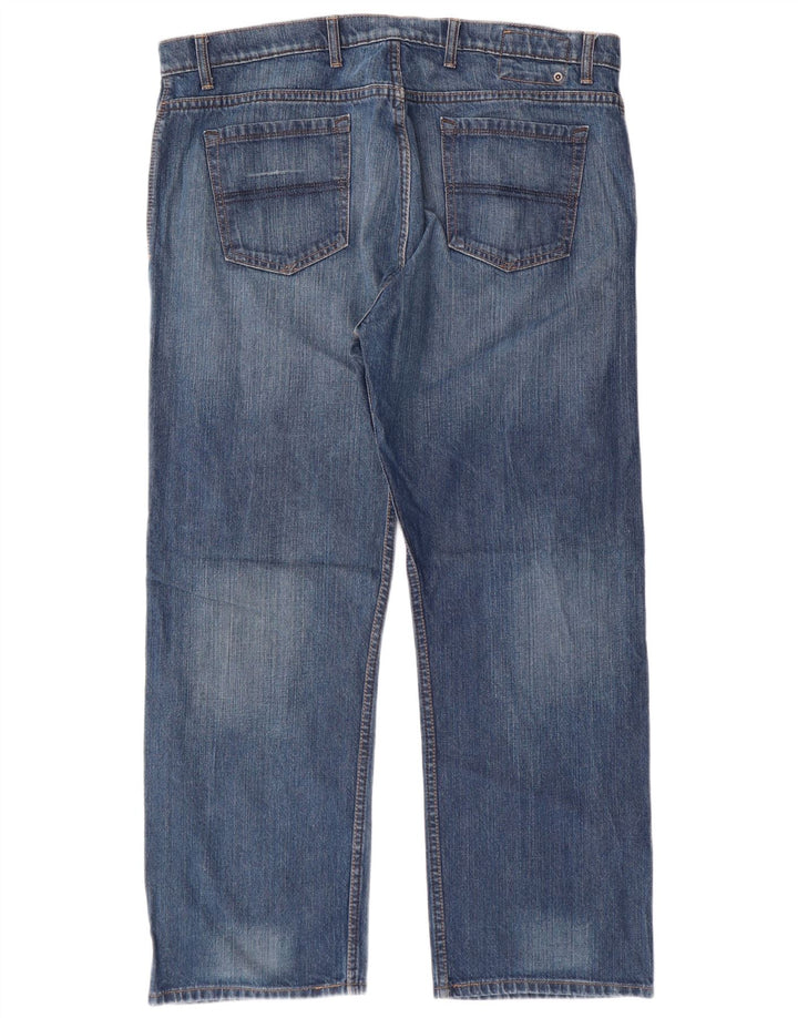 Marks & Spencer Herre Blue Harbor Straight Jeans W40 L29 Blå Bomuld
