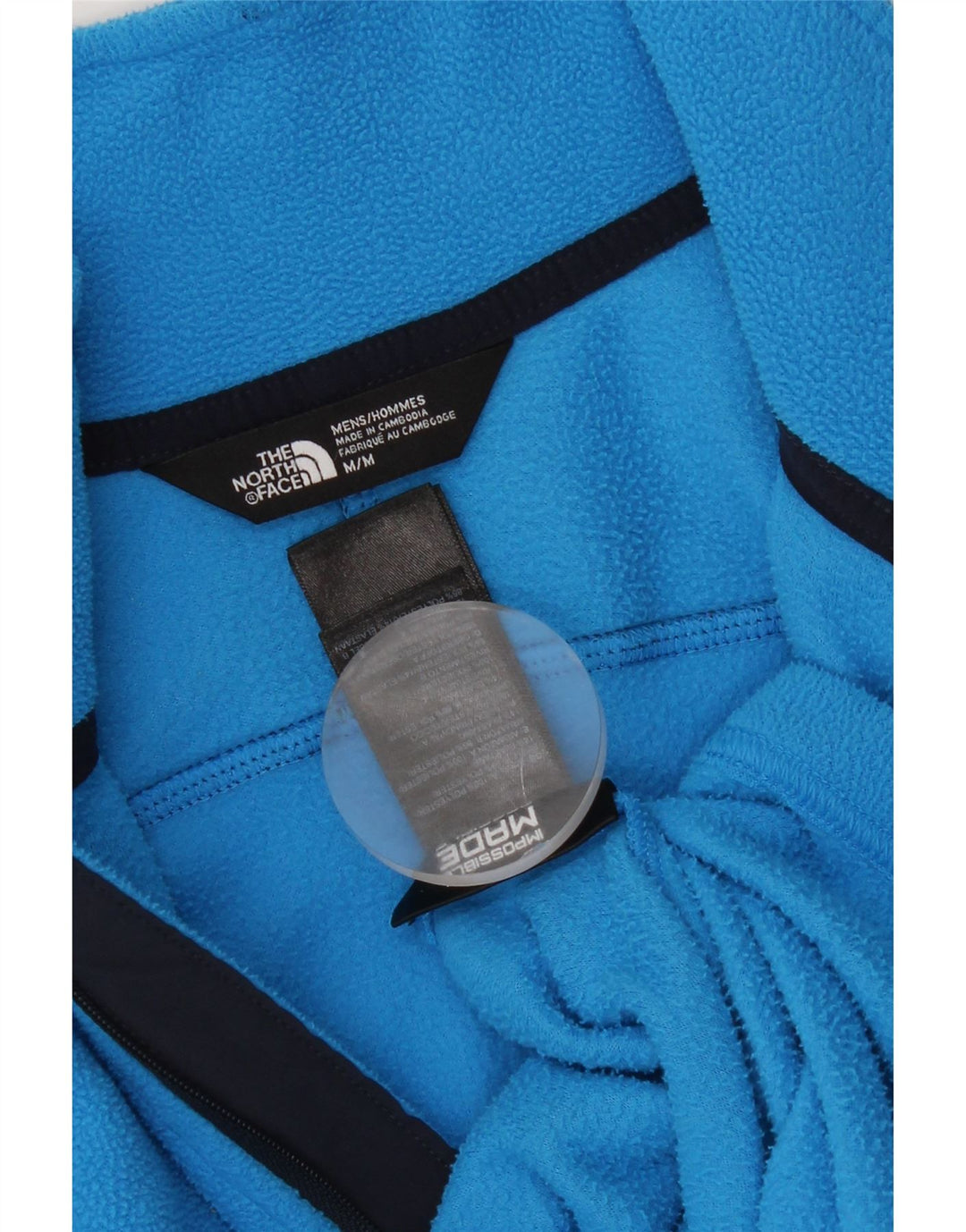 THE NORTH FACE Fleecetrøje med lynlås til mænd Medium Blue Colourblock