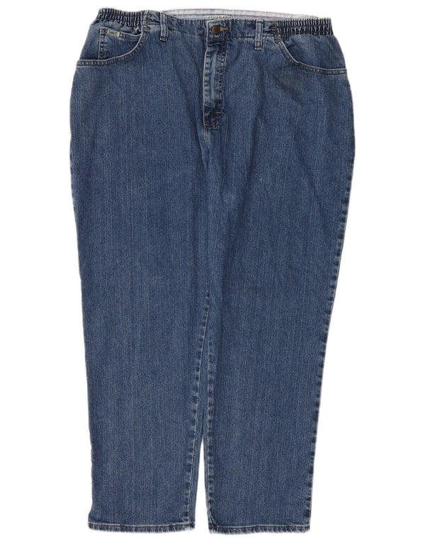 Lee Petite højtaljede koniske jeans til kvinder US 20 3XL W40 L27 blå bomuld