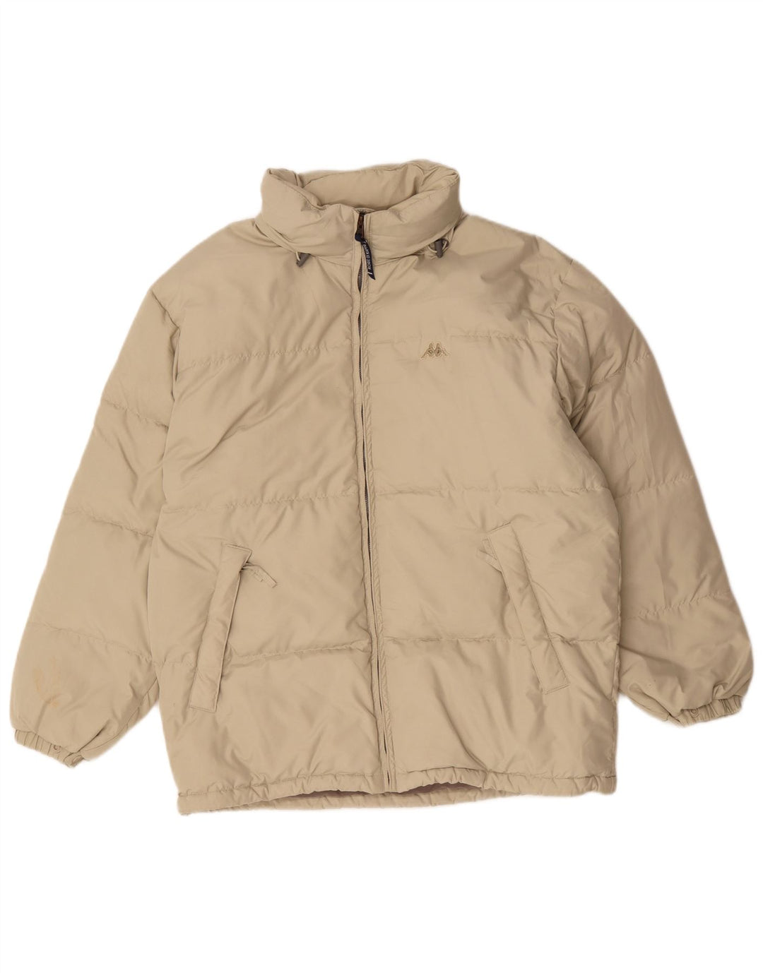 Kappa Herre Hætte Loose Fit Polstret Jakke UK 36 Lille Beige Polyester