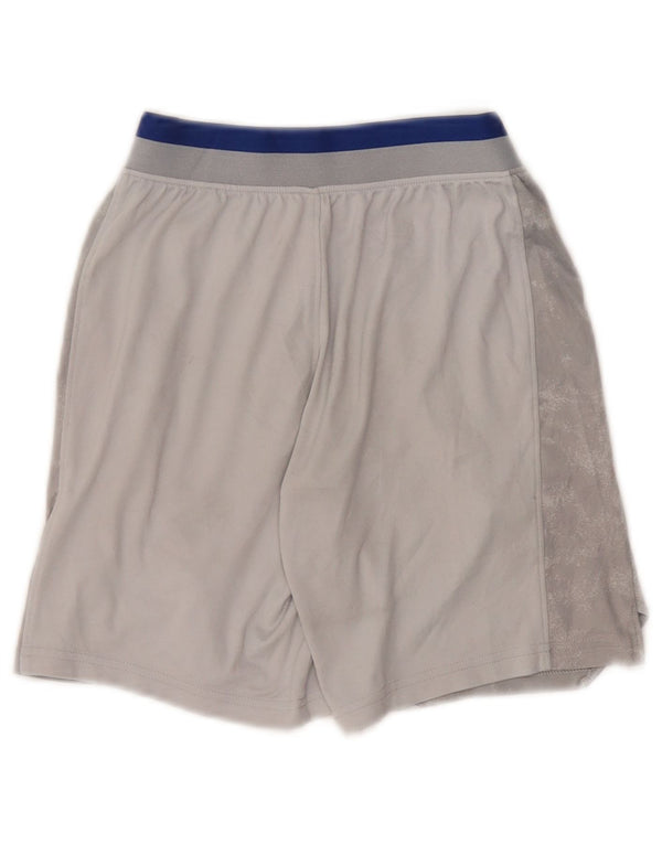 Under Armour Boys Heat Gear Sportsshorts 7-8 år Small Grey Colourblock