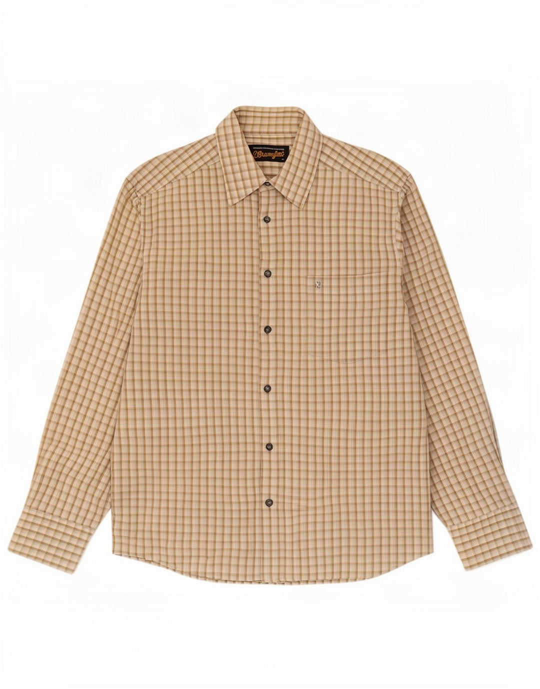 Wrangler herreskjorte stor beige ternet