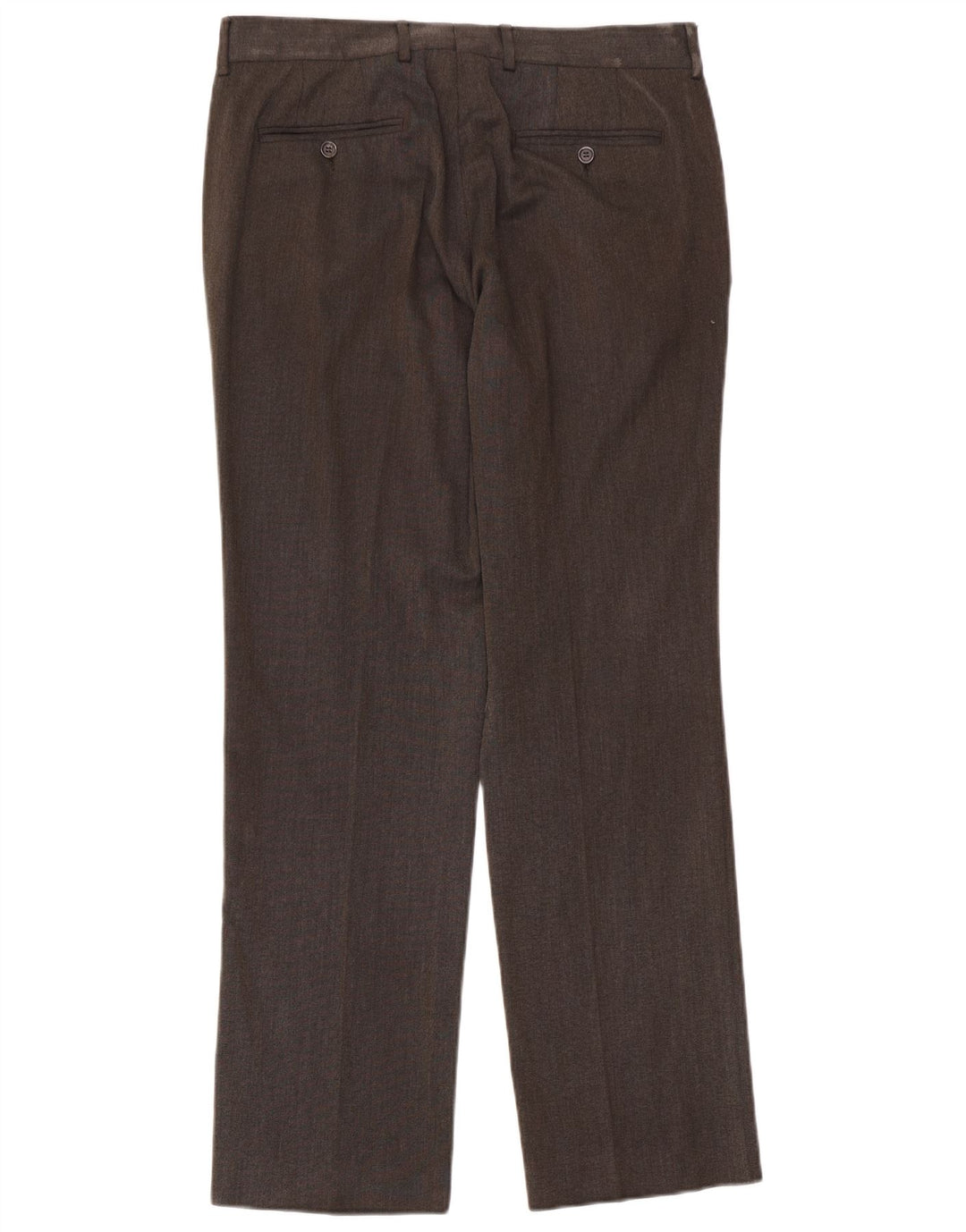 Zara Straight Suit Bukser til mænd EU 44 Large W34 L33 Brun Polyester