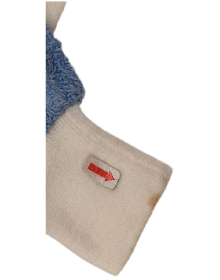 VINTAGE Dame Boat Neck Jumper Sweater UK 16 Large Blue Colourblock