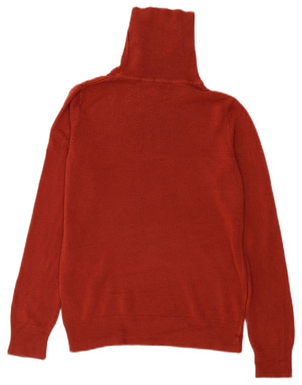 Marks & Spencer Dame Rullehals Sweater UK 8 Lille Rød Akryl