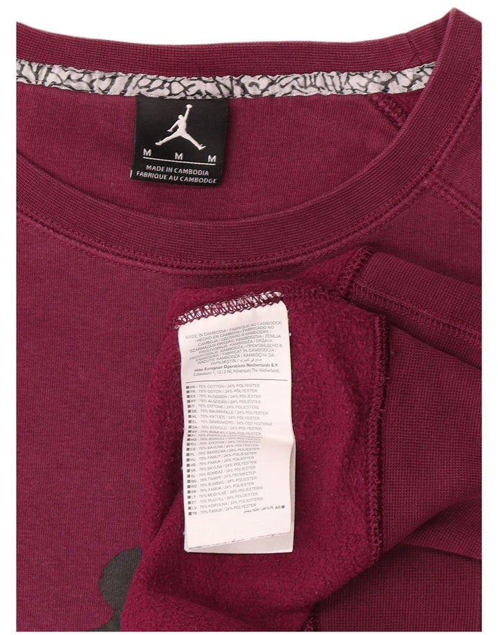 Jordan Herre Grafisk Sweatshirt Jumper Medium Lilla Bomuld