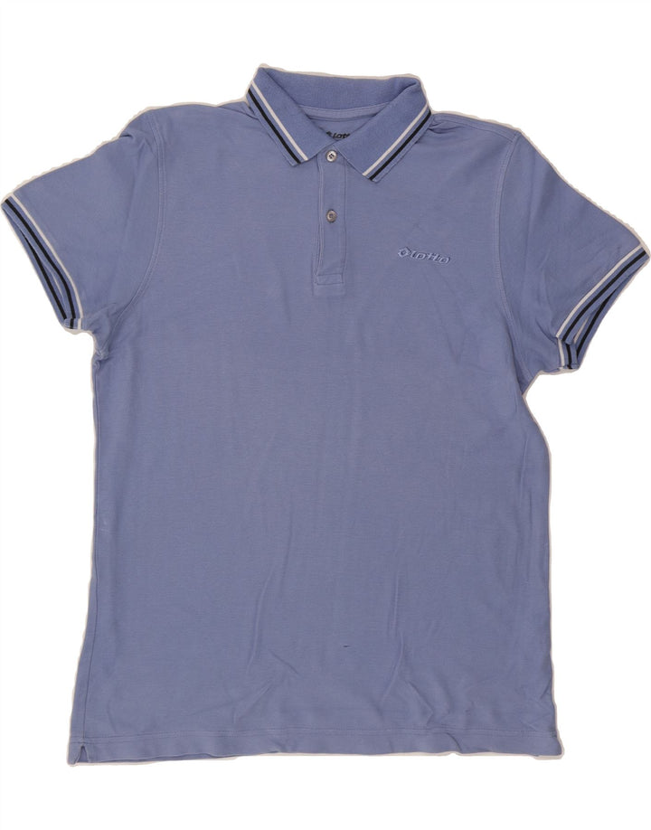 LOTTO Mens Polo Shirt Medium Purple Cotton Vintage Lotto and Second-Hand Lotto from Messina Hembry 