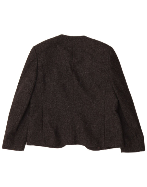 EASTEX Womens Open Blazer Jacket UK 12 Medium Grey New Wool