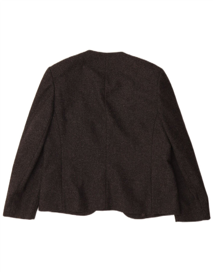 EASTEX Womens Open Blazer Jacket UK 12 Medium Grey New Wool