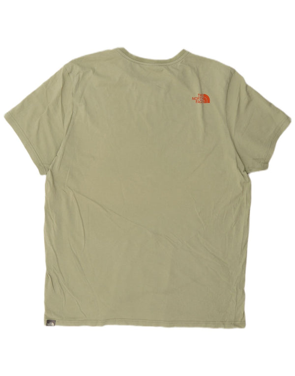 The North Face Herre T-Shirt Top XL Khaki Bomuld