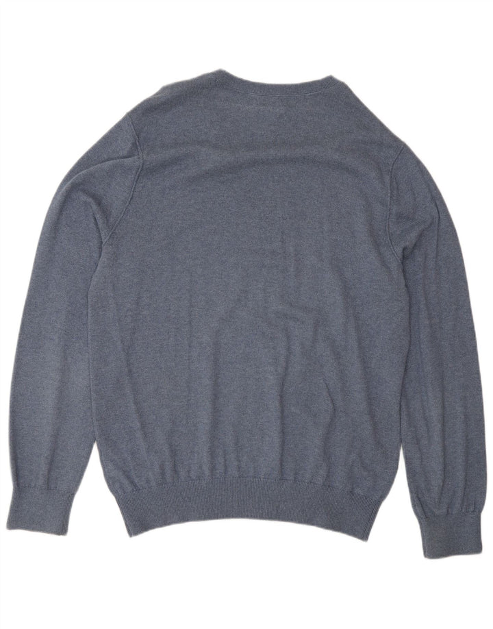 Banana Republic Herre V-hals sweater Medium Blue Bomuld