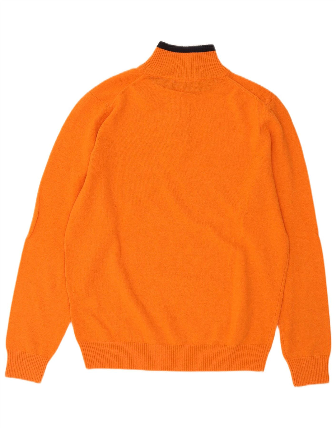 Sergio Tacchini Herre Zip Neck trøje Sweater Large Orange Uld