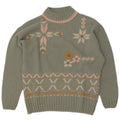 Maximilian Dame Turtle Neck Jumper Sweater UK 14 Medium Green Fair Isle