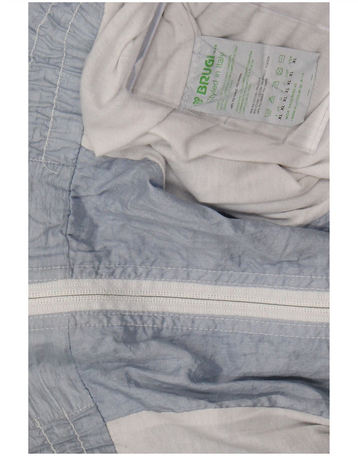 BRUGI Herre Loose Fit Grafisk træningsdragt Topjakke XL Blå Polyester