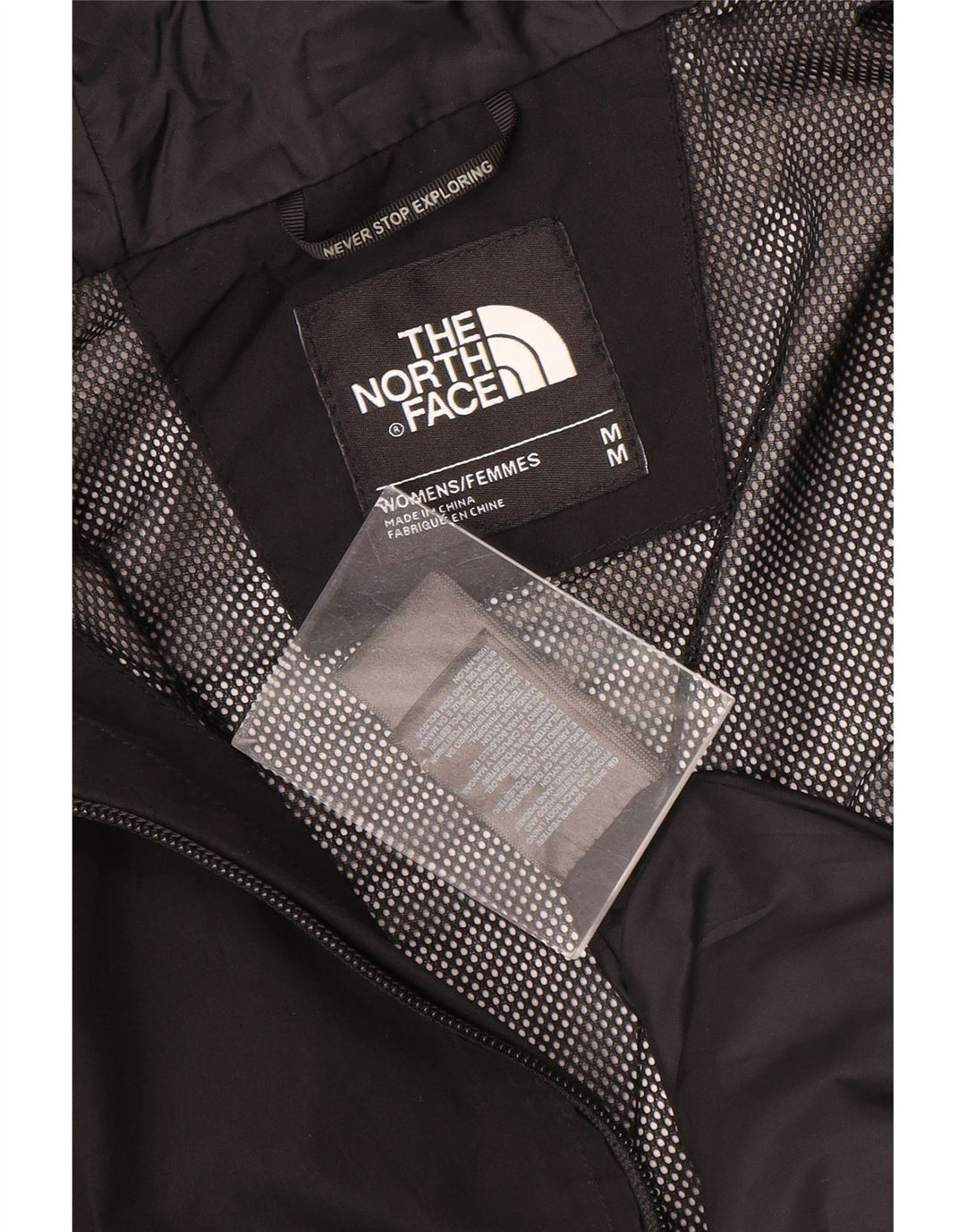 The North Face Regnjakke med hætte til kvinder UK 14 Medium Sort Polyester