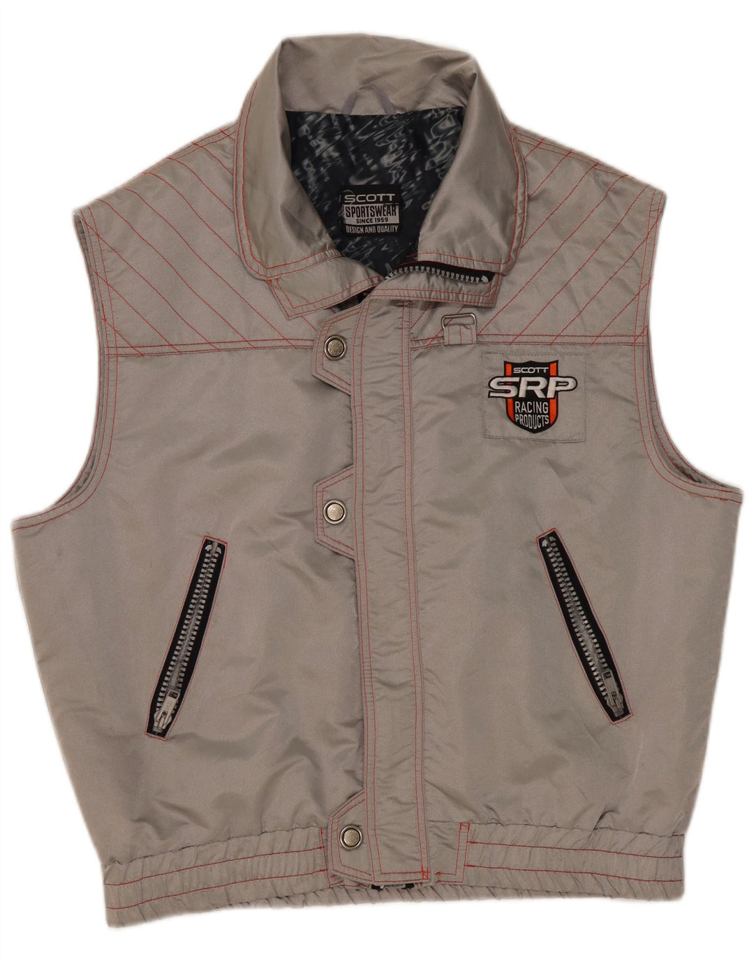 Scott Herre Grafisk Gilet UK 42 XL Grå Polyamid