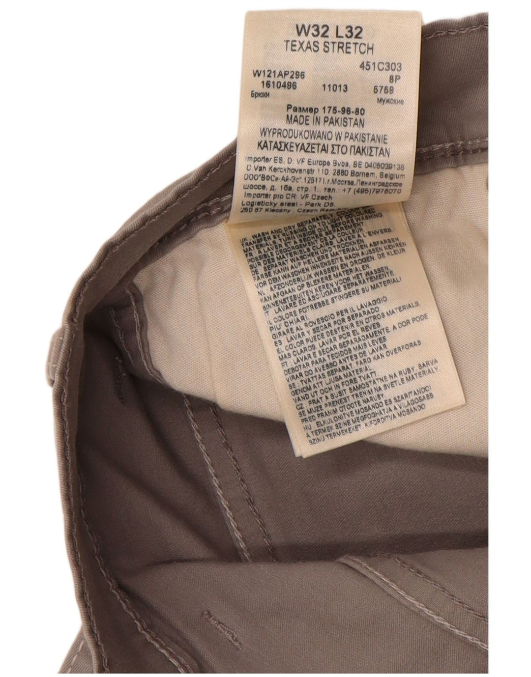 WRANGLER Herre Texas Stretch Lige Casual Bukser W32 L32 Grå Bomuld