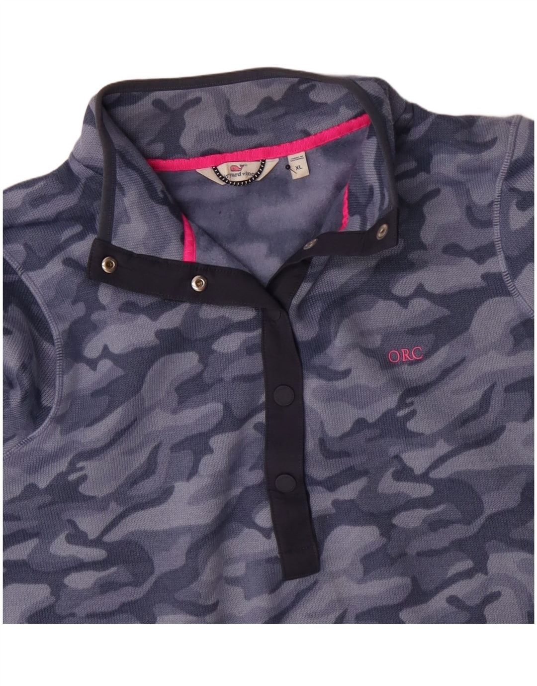 Vineyard Vines Dame Oversized Sweatshirt Jumper UK 18 XL Blå Camouflage