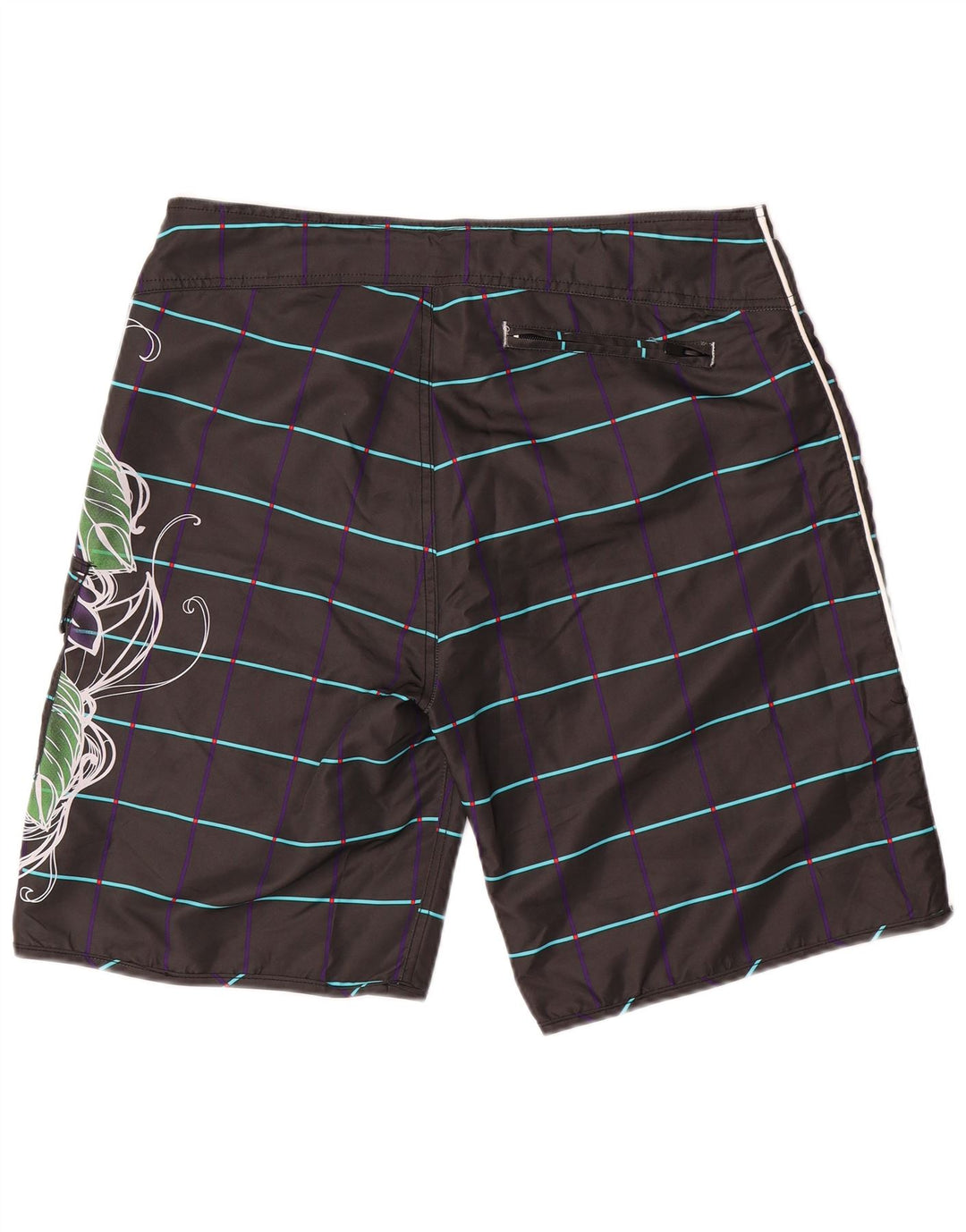 Jack & Jones grafiske badeshorts til mænd, store sorte blomsterpolyester