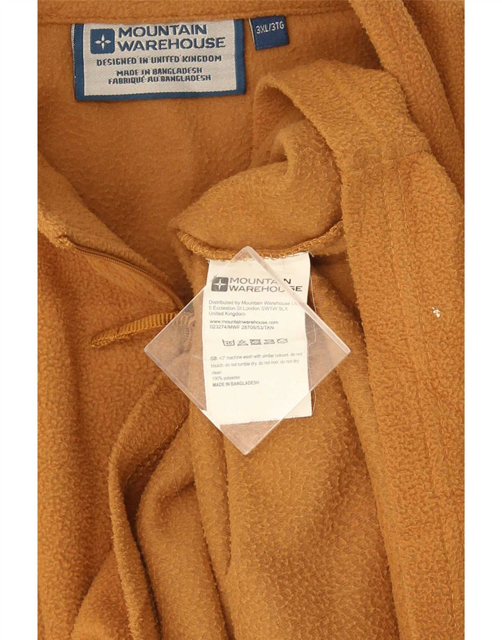 Mountain Warehouse Herre Zip Neck Fleece Jumper 3XL Gul Polyester