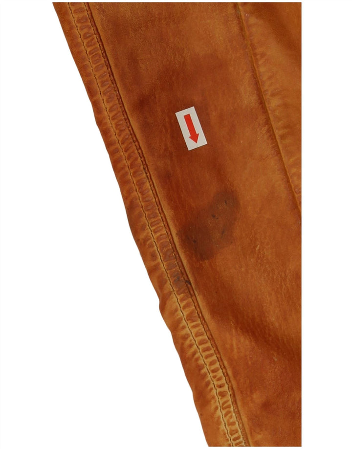 Gipsy Womens Læder Biker Jacket UK 14 Medium Brown Læder