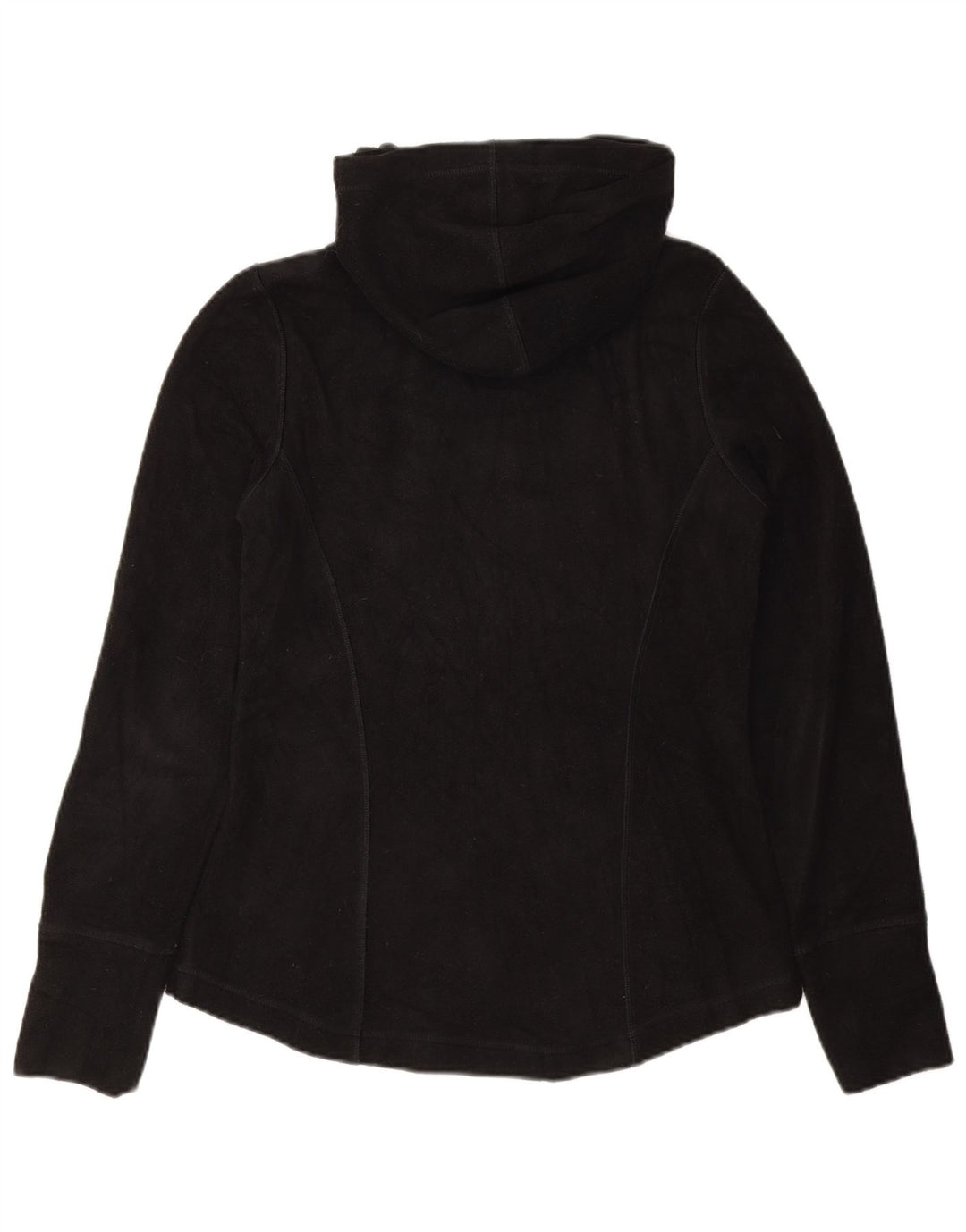 FILA Womens Hooded Fleece Jacket UK 6 XS Black Polyester