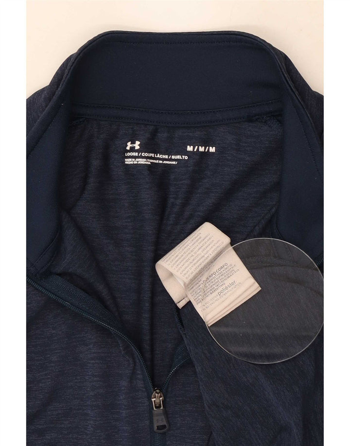 Under Armour Herre Zip Neck Pullover Træningsdragt Top Medium Navy Blue