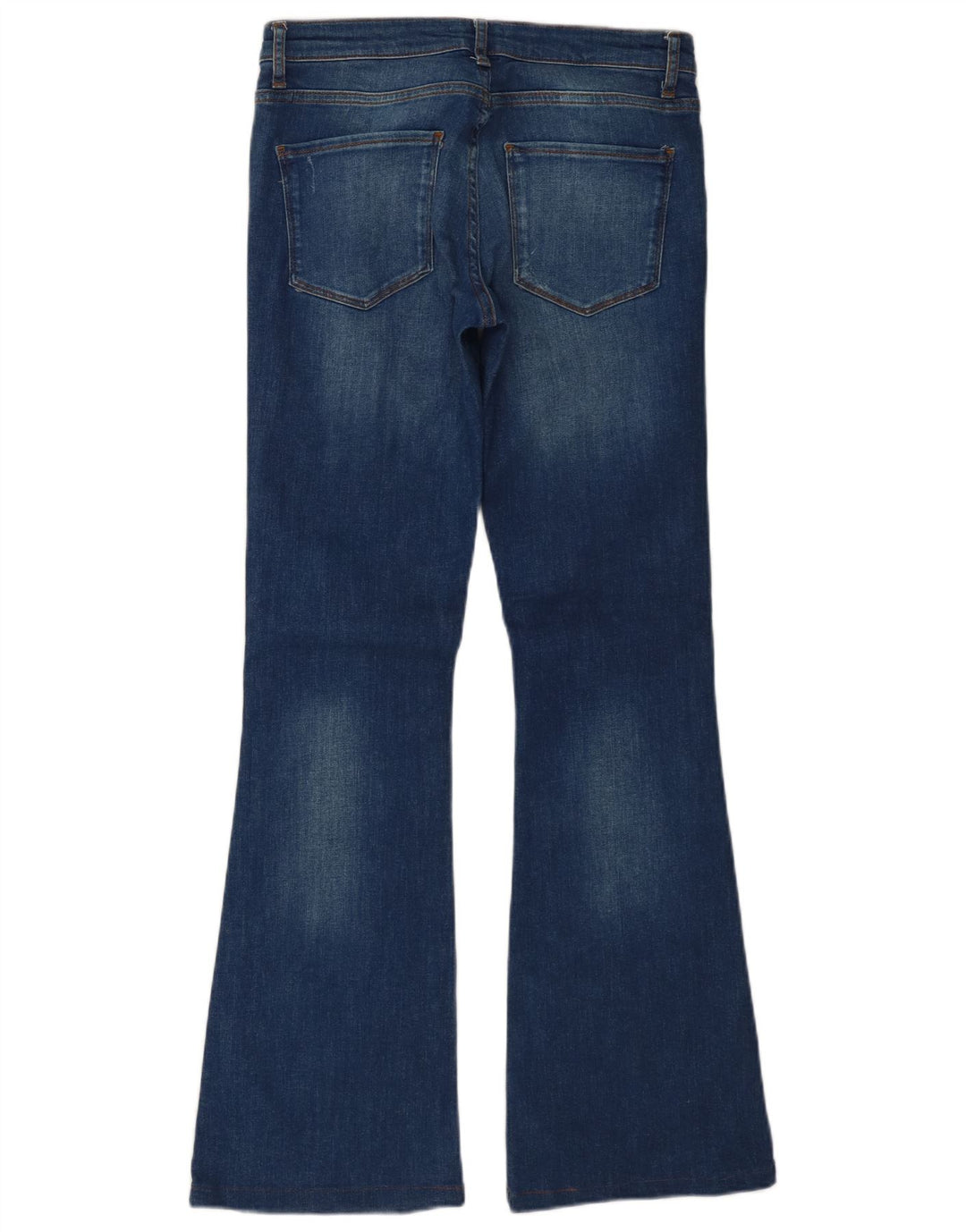 Zara Dame Flared Jeans EU 38 Small W28 L32 Blå Bomuld