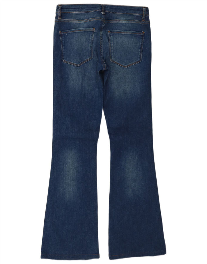 Zara Dame Flared Jeans EU 38 Small W28 L32 Blå Bomuld