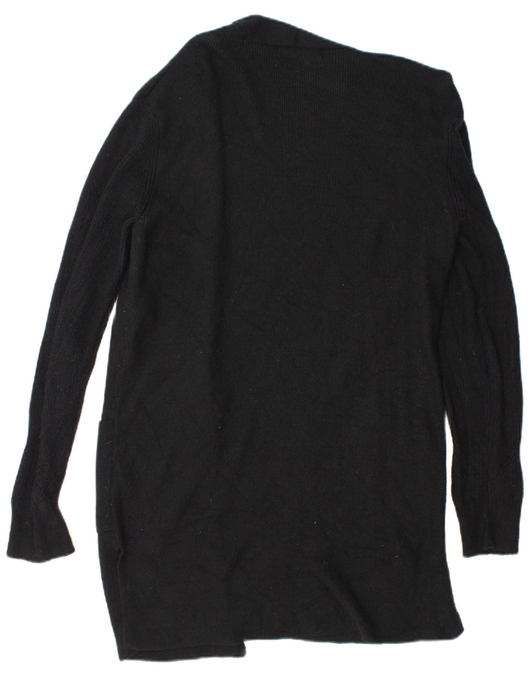 Marks & Spencer Womens Longline Open Cardigan Sweater UK 8 Small Black