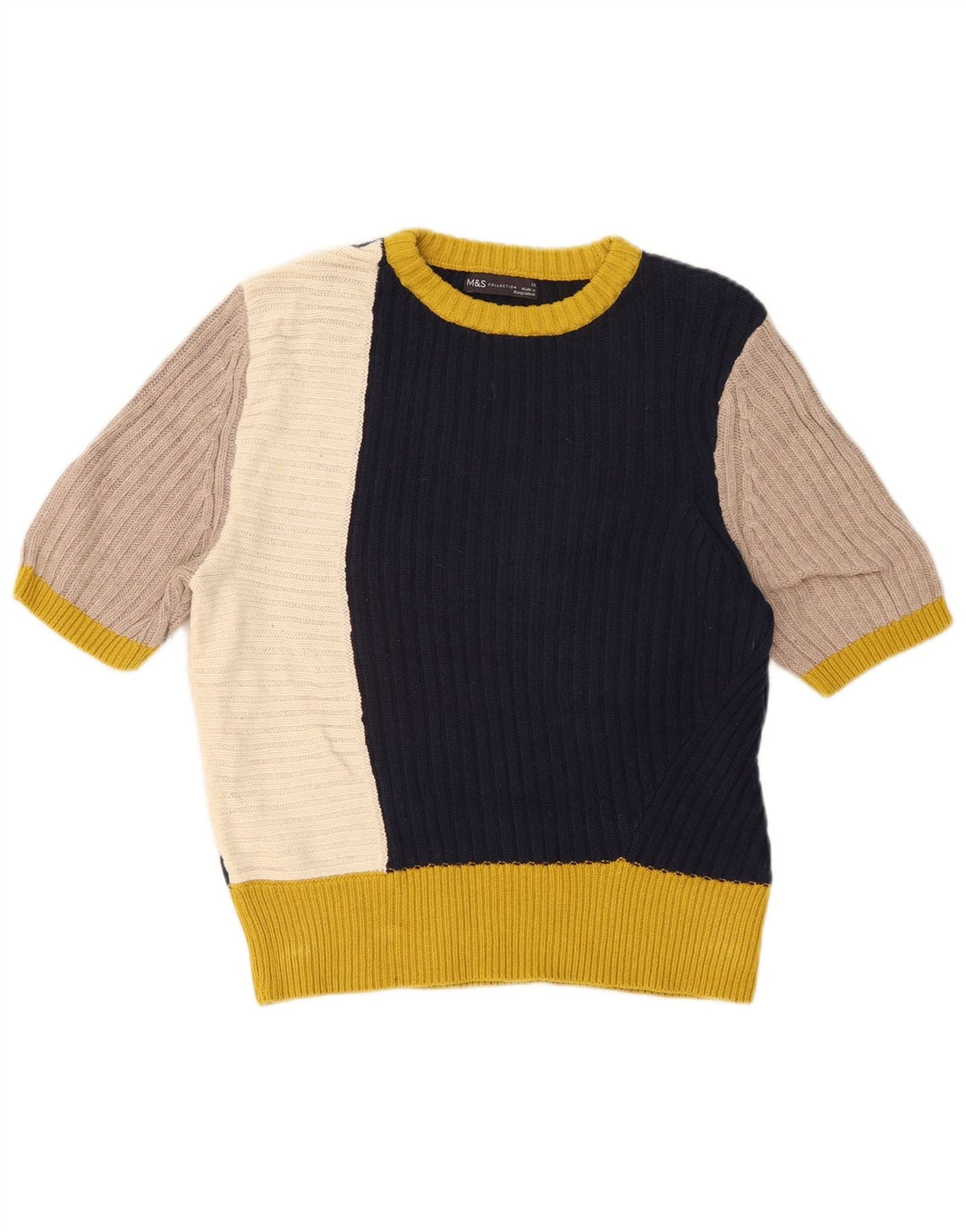 Marks & Spencer Dame sweater med rund hals DK 14 Medium Flerfarvet