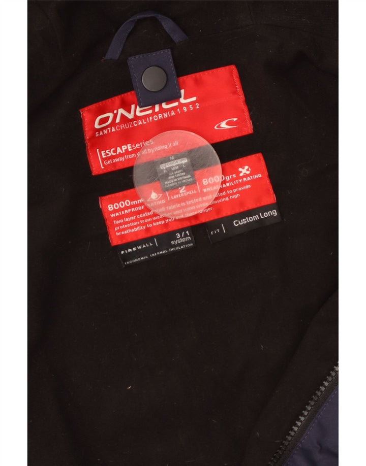 O'Neill Herre Hooded Windbreaker Jacket UK 38 Medium Navy Blue Colourblock