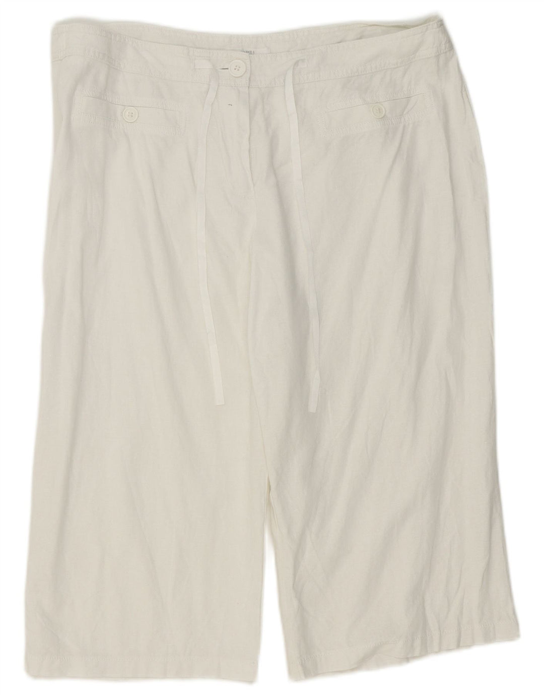 Marks & Spencer Bermuda-shorts til kvinder UK 18 XL W38 Hvid linned