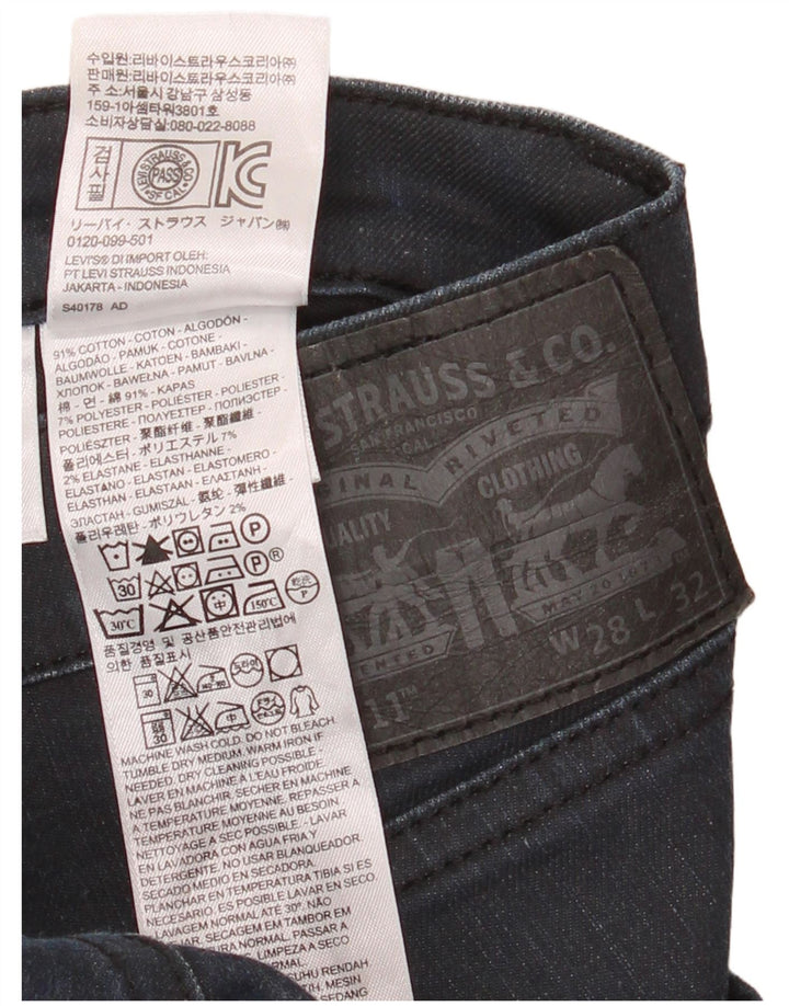 Levi's Herre 511 Slim Jeans W28 L32 Marineblå Bomuld