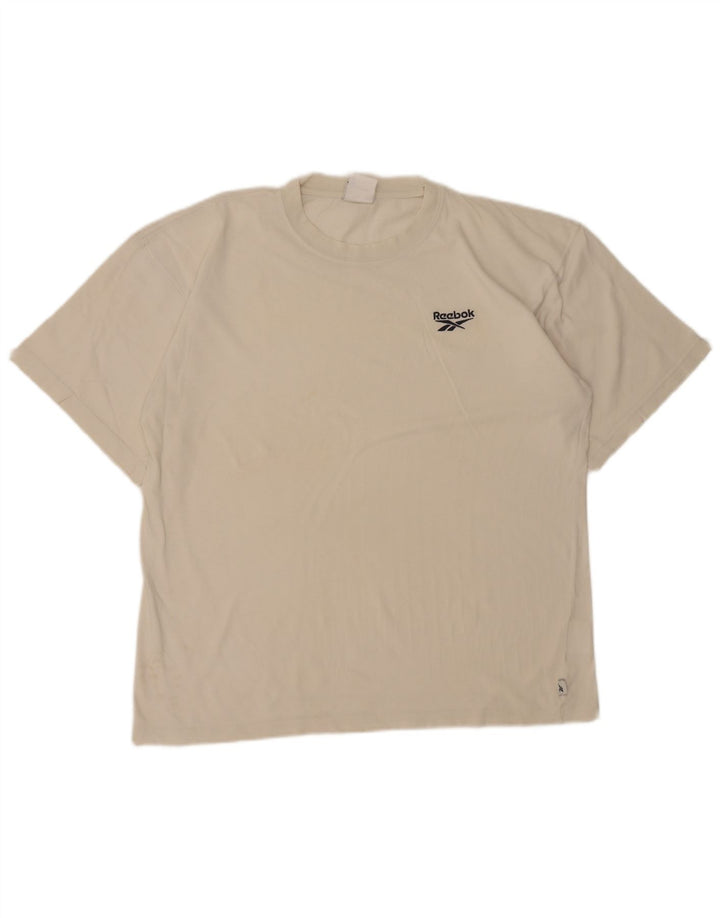 Reebok Herre Loose Fit T-Shirt Top Lille Hvid