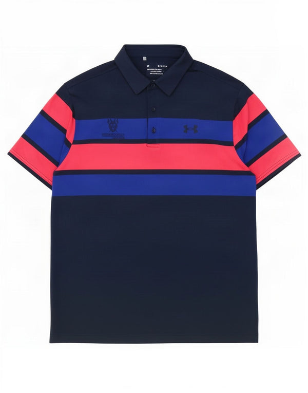 Under Armour Herre Polo Shirt Large Navy Blue Colourblock