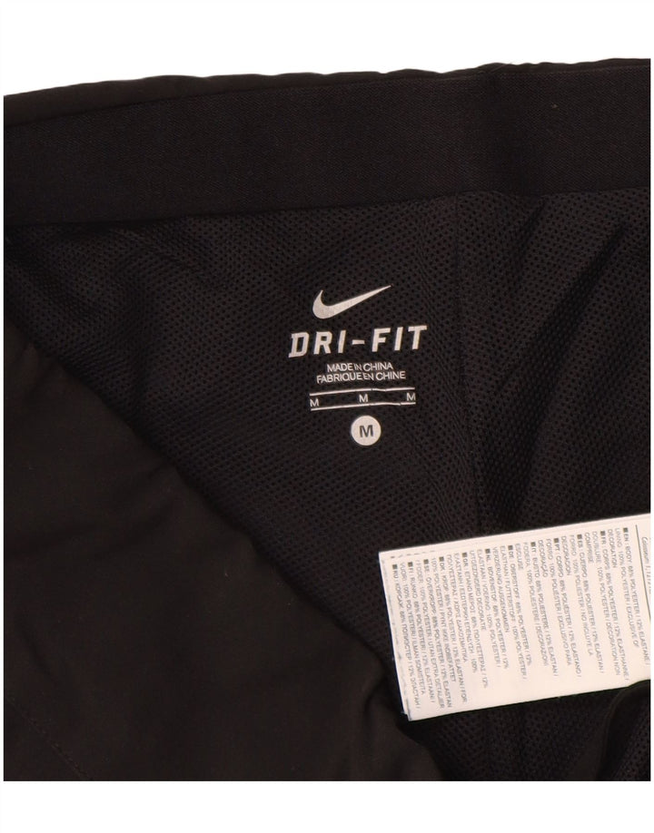 Nike Dame Dri Fit træningsdragt Bukser UK 14 Medium Sort Polyester