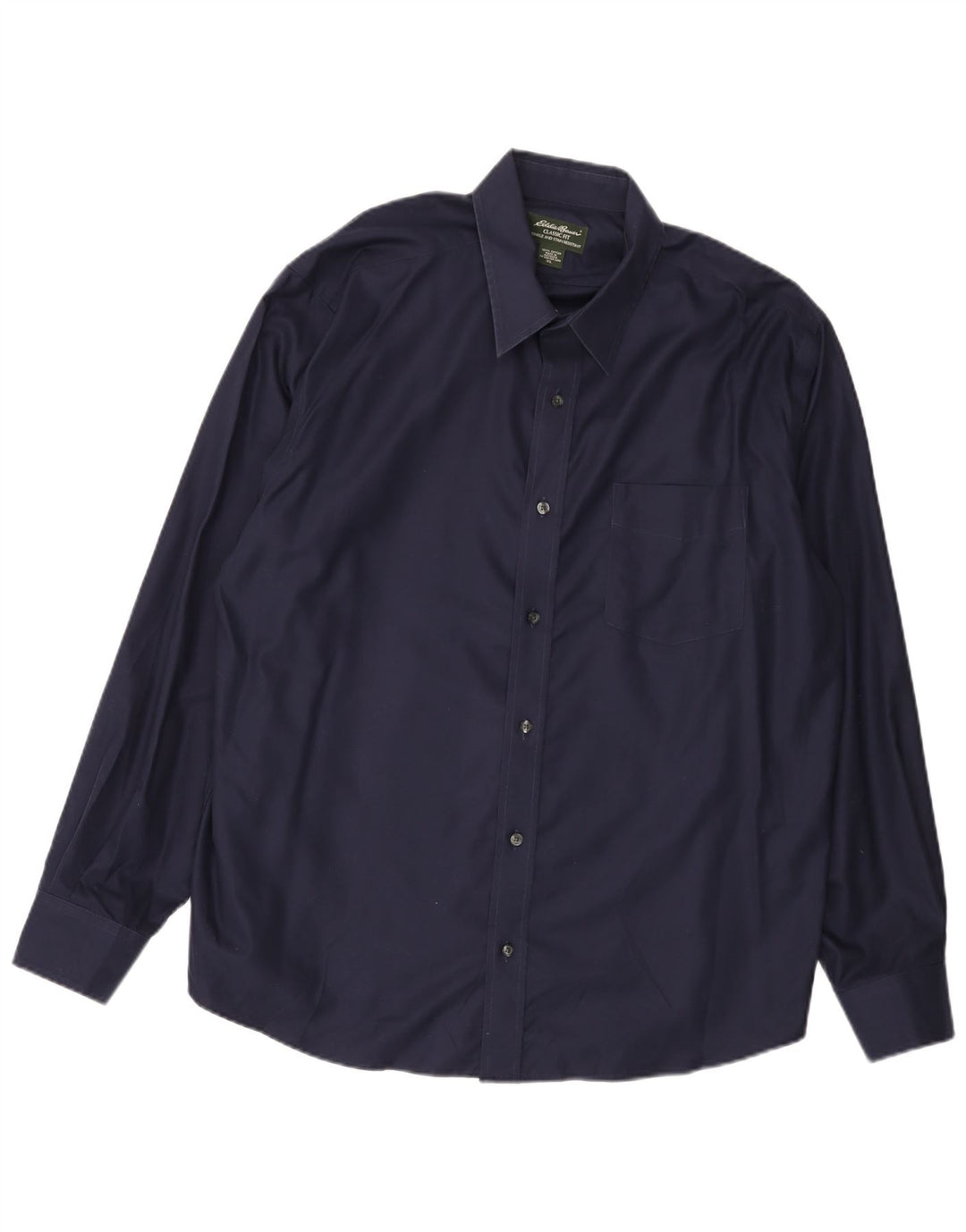 EDDIE BAUER Herre Classic Fit skjorte XL marineblå bomuld