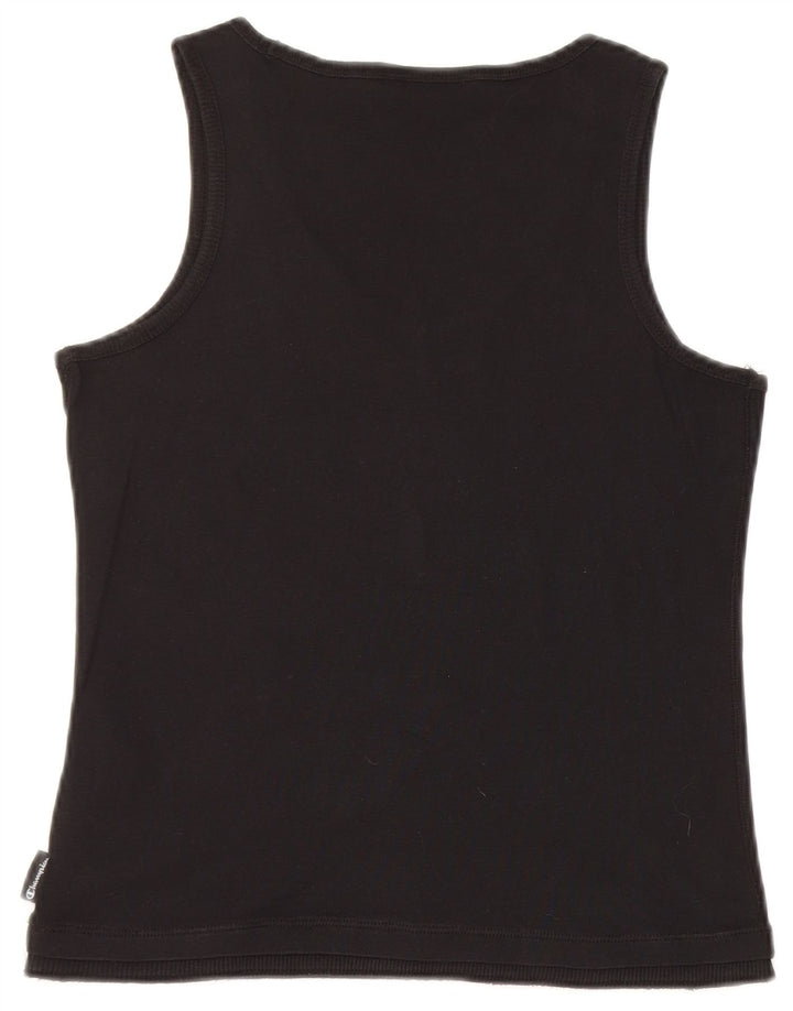CHAMPION Womens Crop Vest Top UK 12 Medium Sort Bomuld