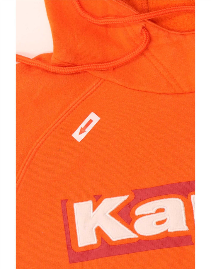 Kappa grafisk hættetrøje til mænd, stor orange bomuld