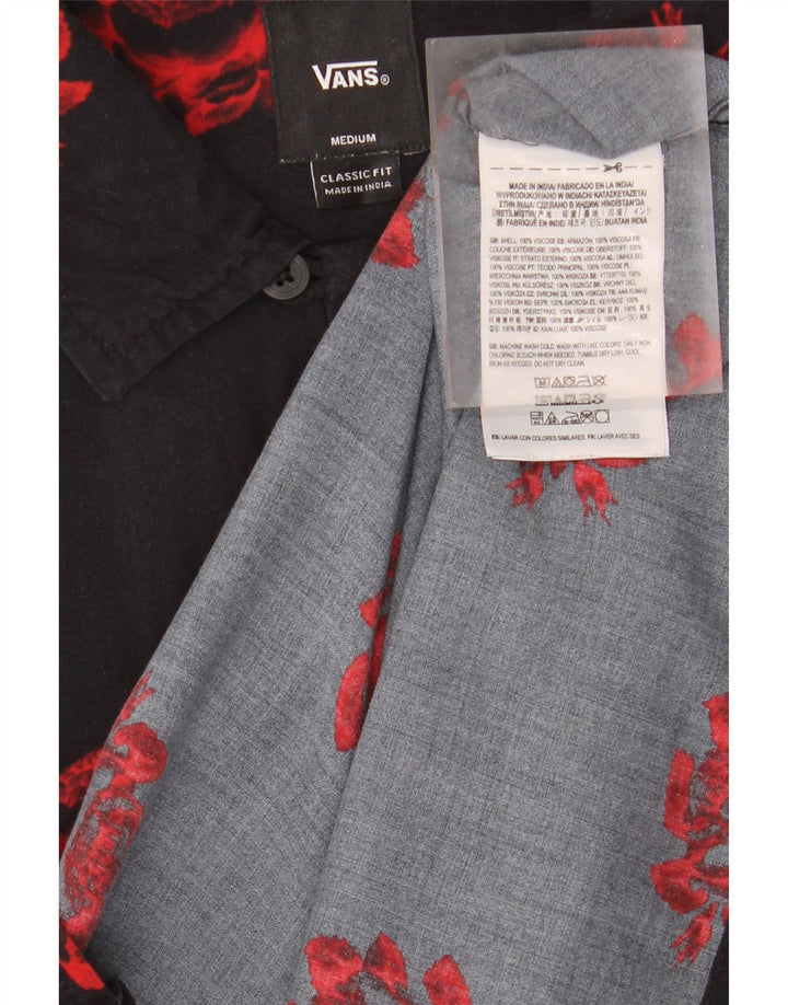 Vans Herre kortærmet Classic Fit skjorte Medium Sort Floral Tropical