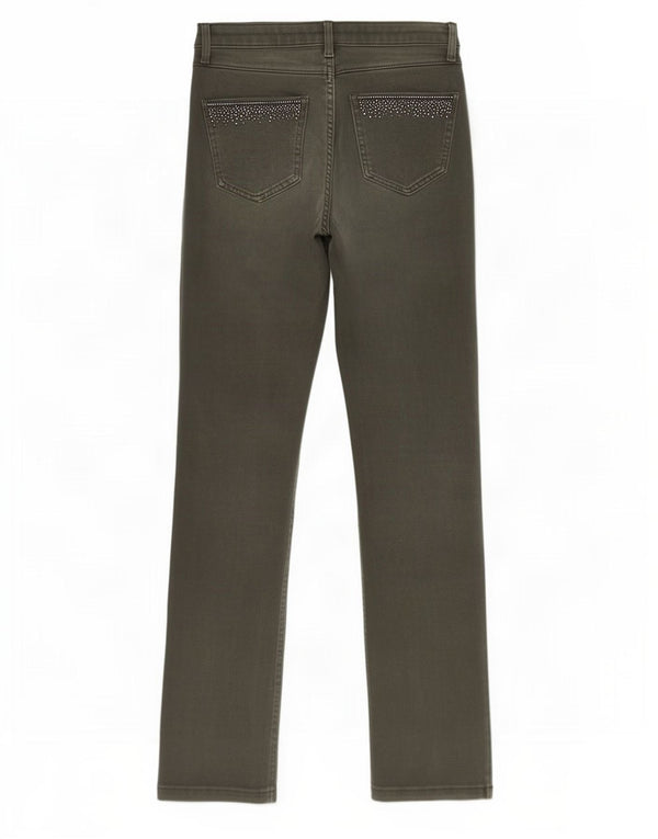 Marks & Spencer Dame Per Una Straight Jeans UK 10 Small W28 L26 Green