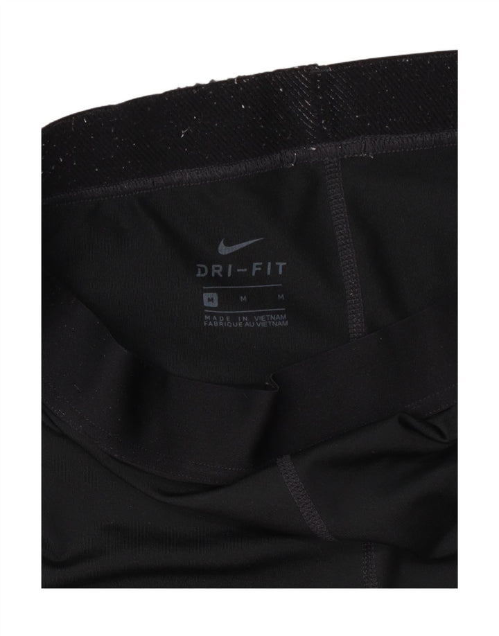 Nike Dame Dri Fit Grafiske Capri Leggings UK 12 Medium Sort