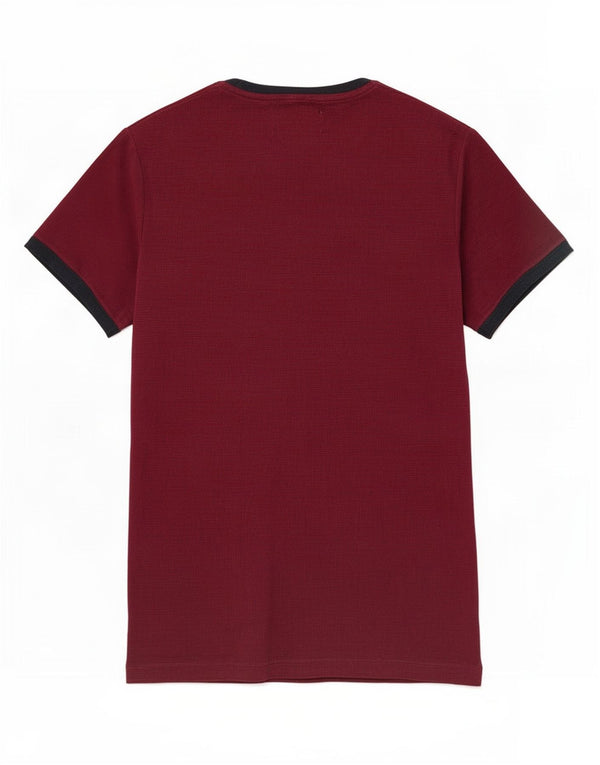 Penguin Herre T-Shirt Top Medium Bourgogne Bomuld