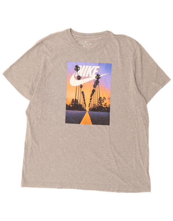 Nike Mens Graphic T-Shirt Top 2XL Grey