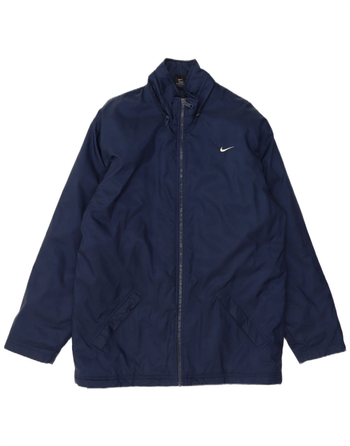 Nike Herre grafisk vindjakke UK 38/41 Medium marineblå nylon