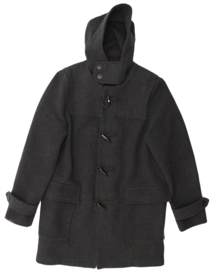 TOPMAN Herre Hooded Duffel Coat UK 38 Medium Grey