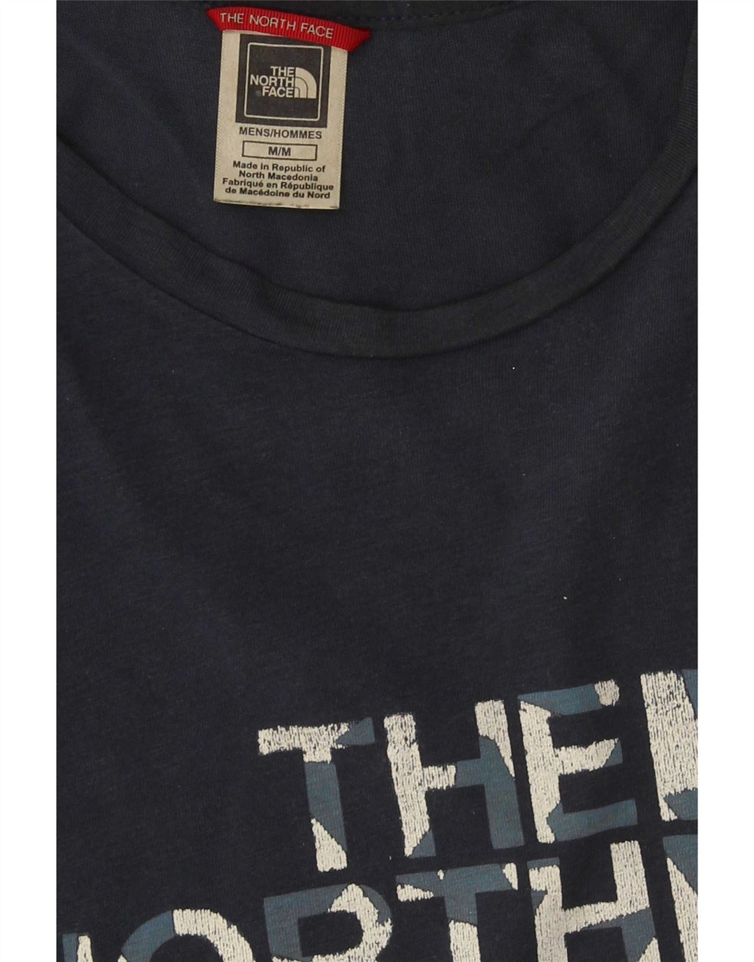 The North Face Herre Grafisk T-Shirt Top Medium Blue