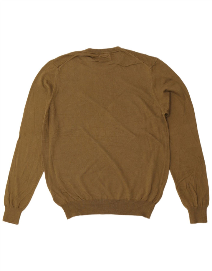 Farah Herre Crew Neck Jumper Sweater Stor Khaki Bomuld